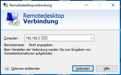 Raspberry Pi via Remote-Desktop (XRDP) fernsteuern - Remotedesktopverbindung starten