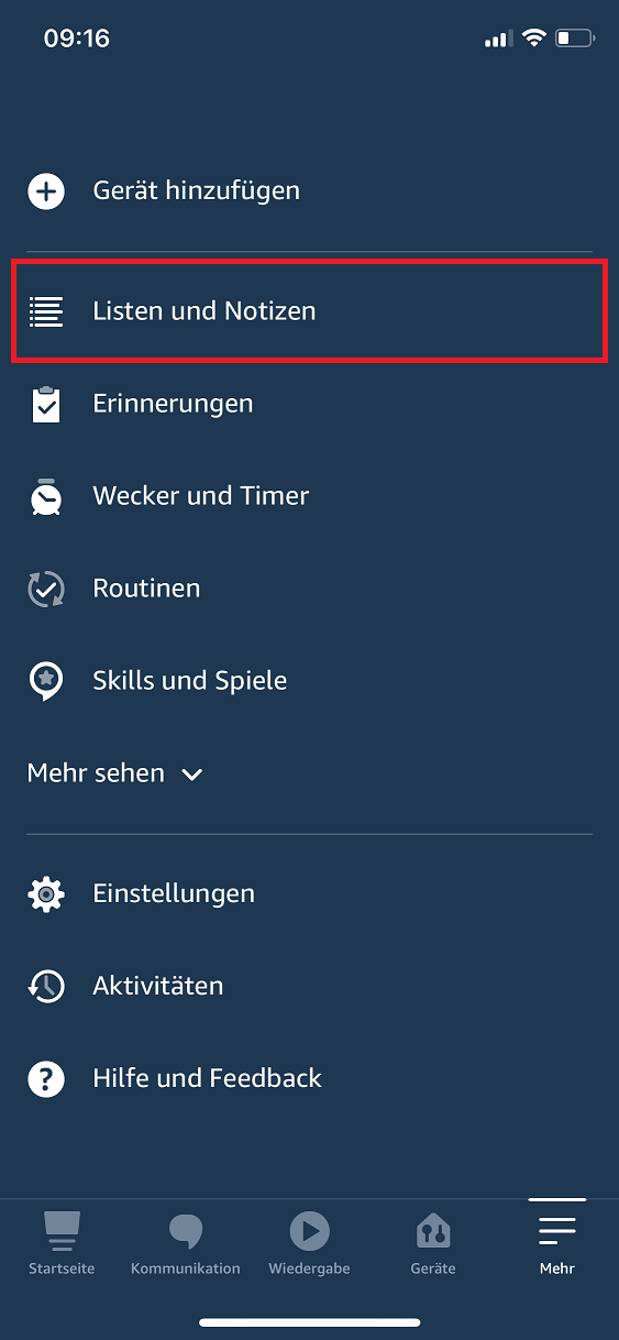 Alexa_Einlaufslsite_teilen_1 Schritt 1: Alexa Einkaufsliste erstellen