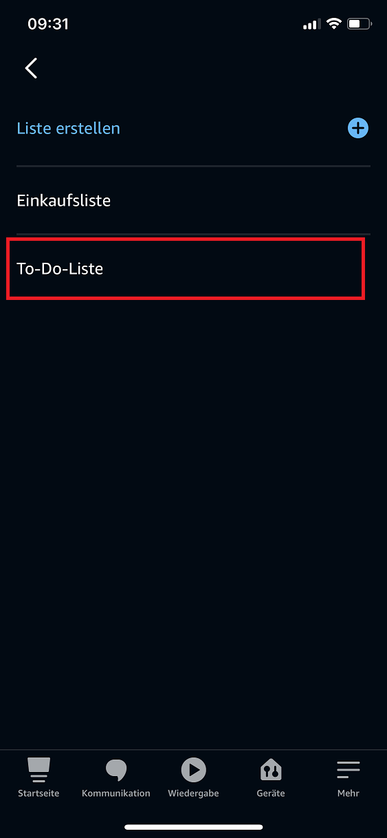 Schritt 2: Alexa To-do Liste erstellen Schritt 2: Alexa To-do Liste erstellen