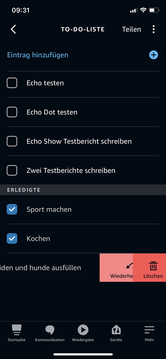 Schritt 3: Alexa To-do Liste erstellen Schritt 3: Alexa To-do Liste erstellen
