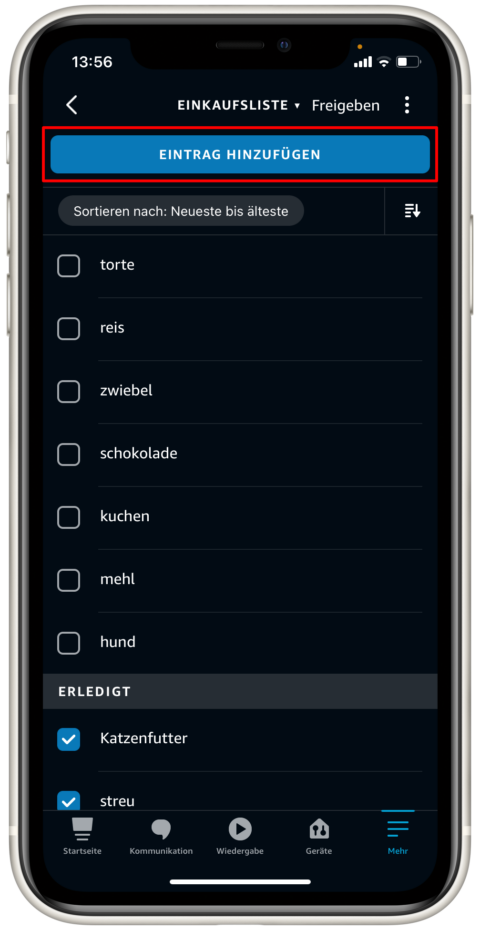 Alexa Einkaufsliste. Anleitungen: erstellen. drucken. löschen. verwalten.