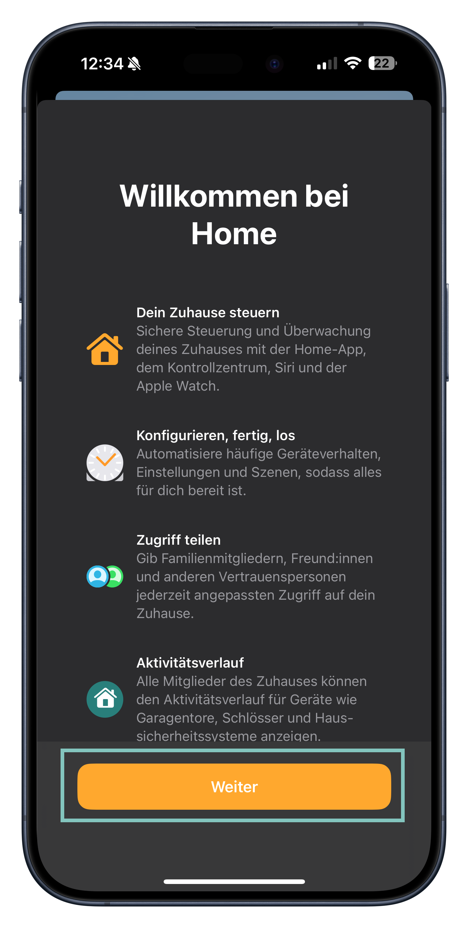 Apple_Home_starten_Willkommensbildschirm